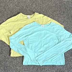 Athleta Girl Cropped Long Sleeve Tees